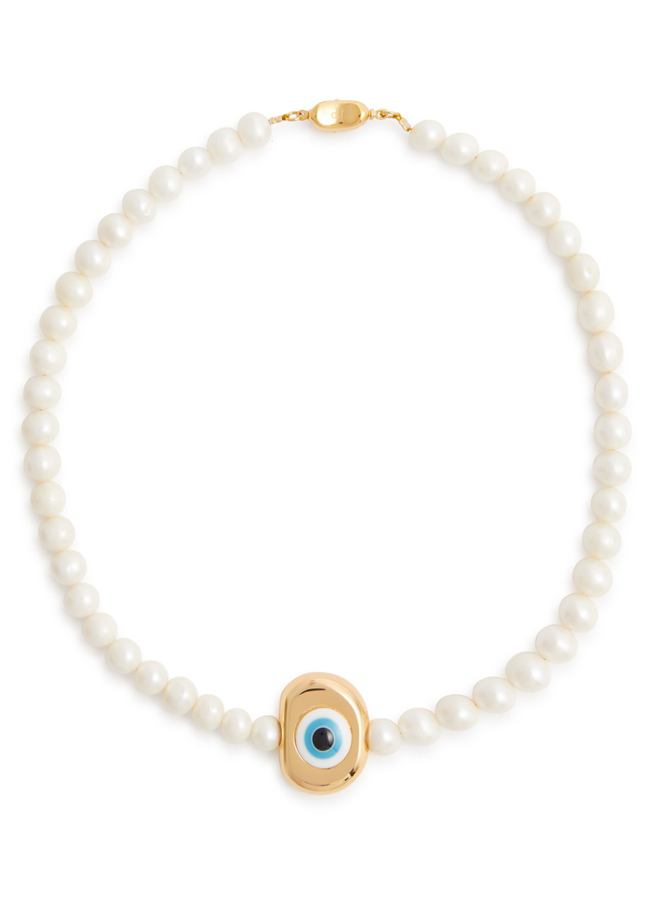 Shop Timeless Pearly Evil Eye Pearl Necklace