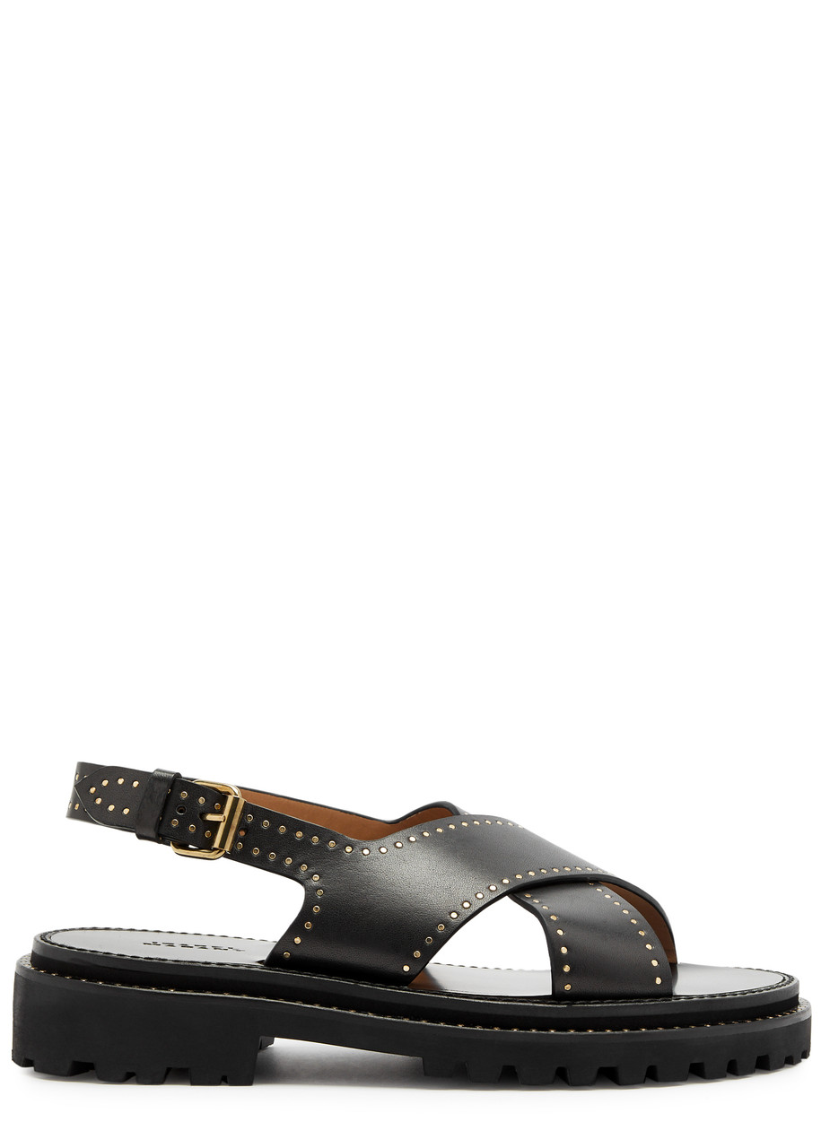 Baem Studded Leather Sandals