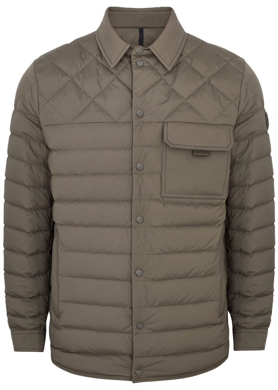 Moncler Iseran Quilted Shell Jacket - Khaki - 3 (UK40 / L)