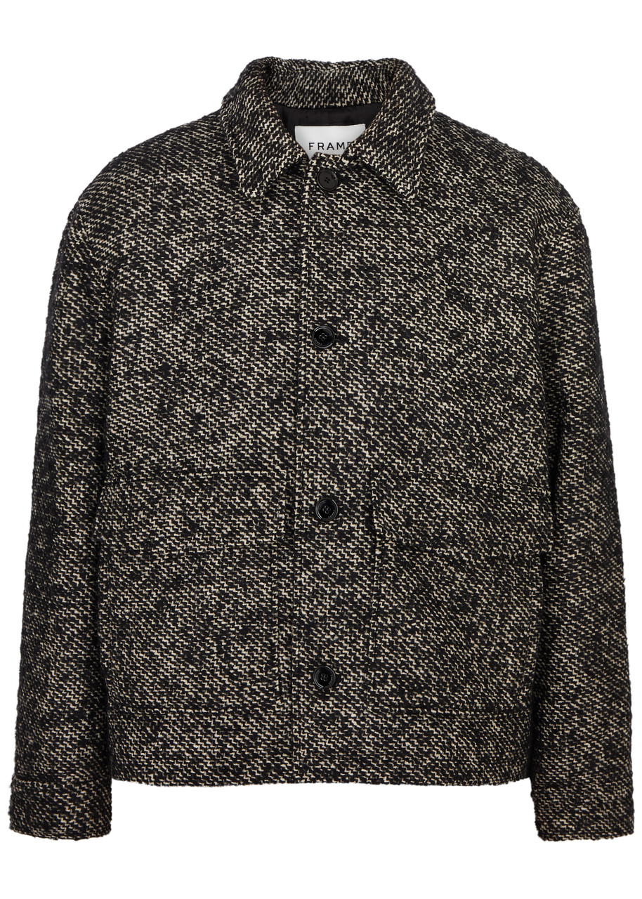 Shop Frame Tweed Jacket In Black