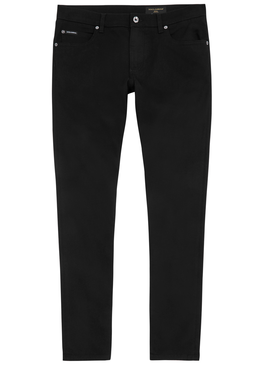 Shop Dolce & Gabbana Slim-leg Jeans In Black