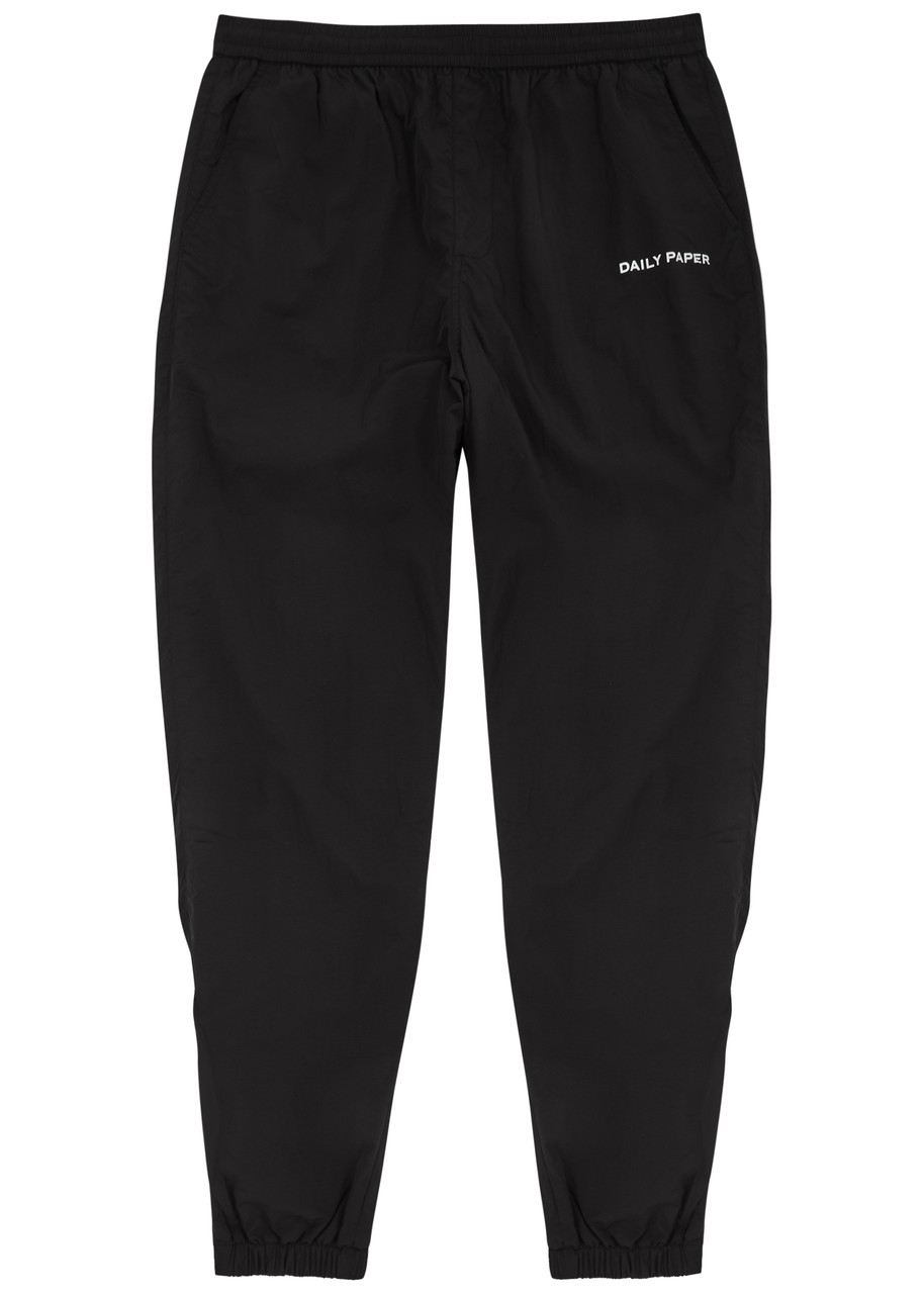 Shop Daily Paper Edwared Logo Nylon Track Pants In Black