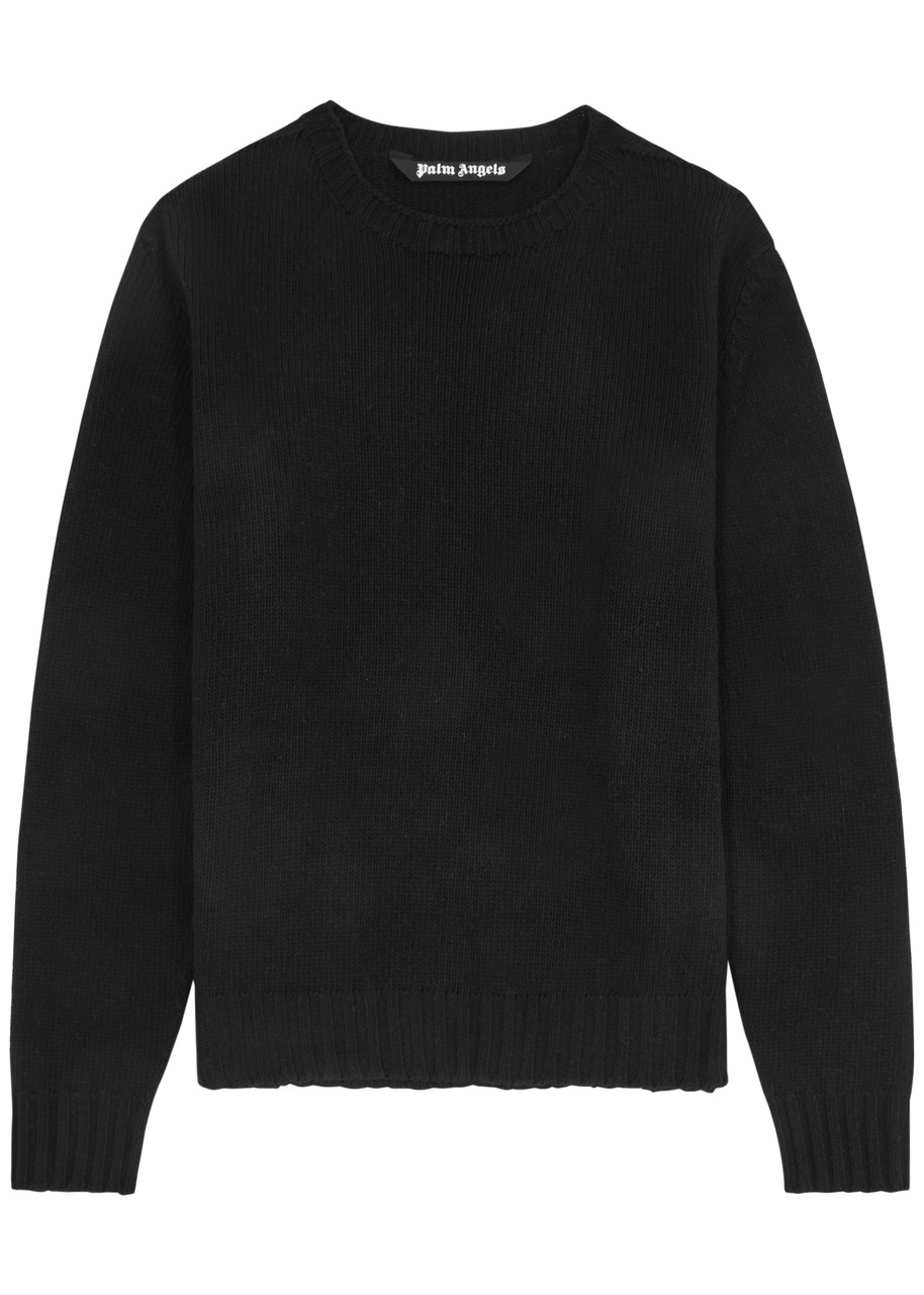 Palm Angels Logo-intarsia Wool-blend Jumper