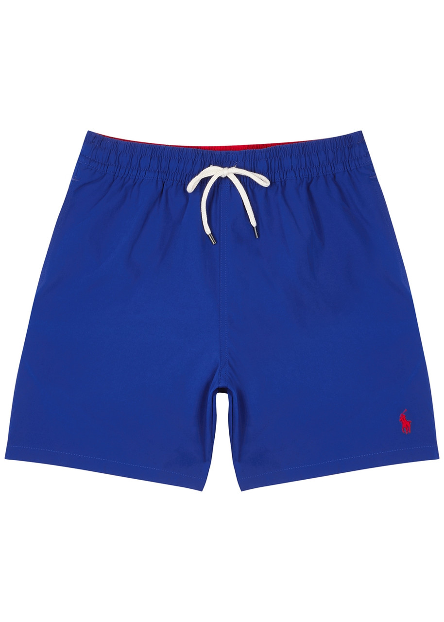 Polo Ralph Lauren Logo-embroidered Shell Swim Shorts - Blue