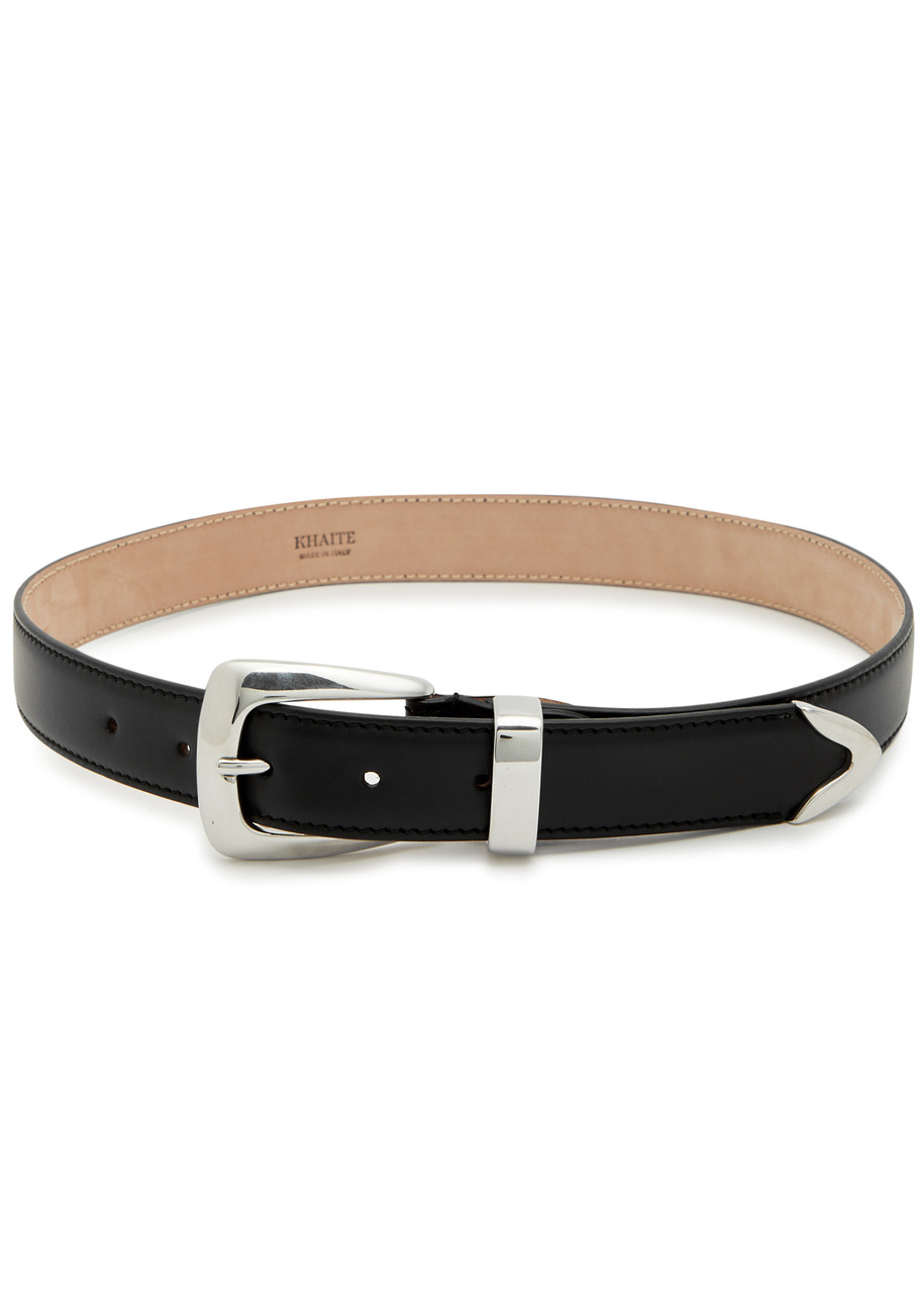 Khaite Benny Leather Belt - Black - 90 (UK14/ L)