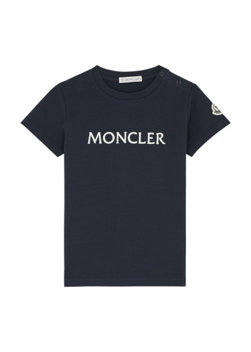 MONCLER KIDS Logo-embroidered stretch-cotton T-shirt | Harvey Nichols