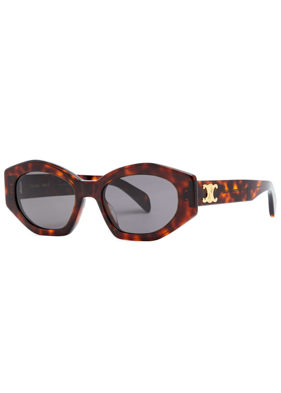Celine Eyewear Cat-eye Women's Designer Sunglasses - Havana - Brown Havana - One Size