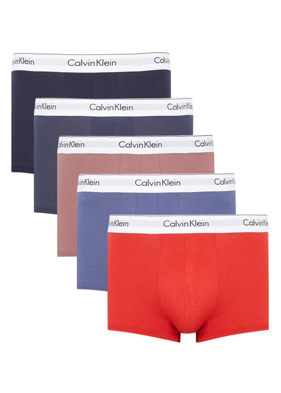 Boxer shorts Calvin Klein Microfiber Stretch-Low Rise Boxer 3-Pack Black/  Tigers Eye/ Lunar Rock