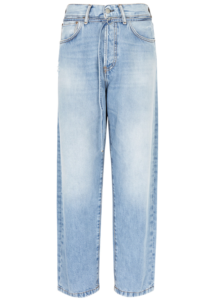 Acne Studios Distressed Straight Tapered-leg Jeans - Light Blue - 25 (W25 / UK6 /xs)