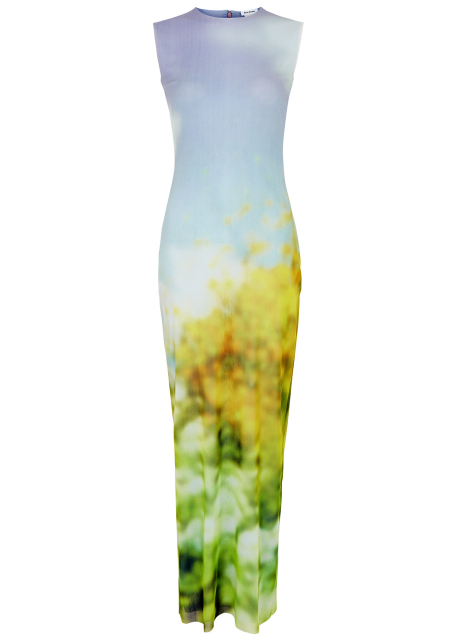 Acne Studios Printed Tulle Maxi Dress - Multicoloured - XS (UK6 /xs)