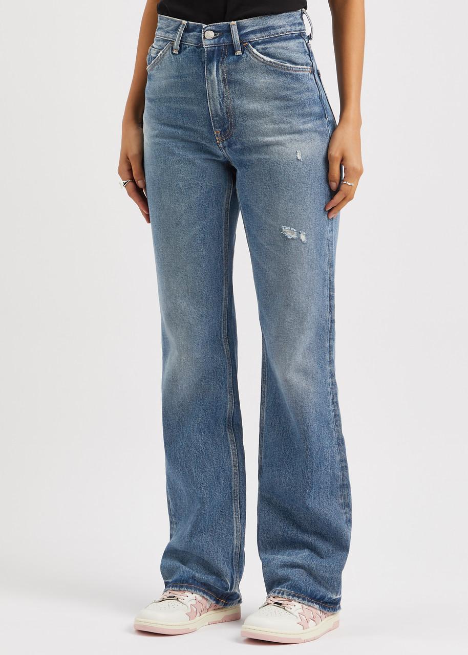  Acne Studios Distressed Flared-leg Jeans - Blue - 26 (w26 / Uk8 / S) 