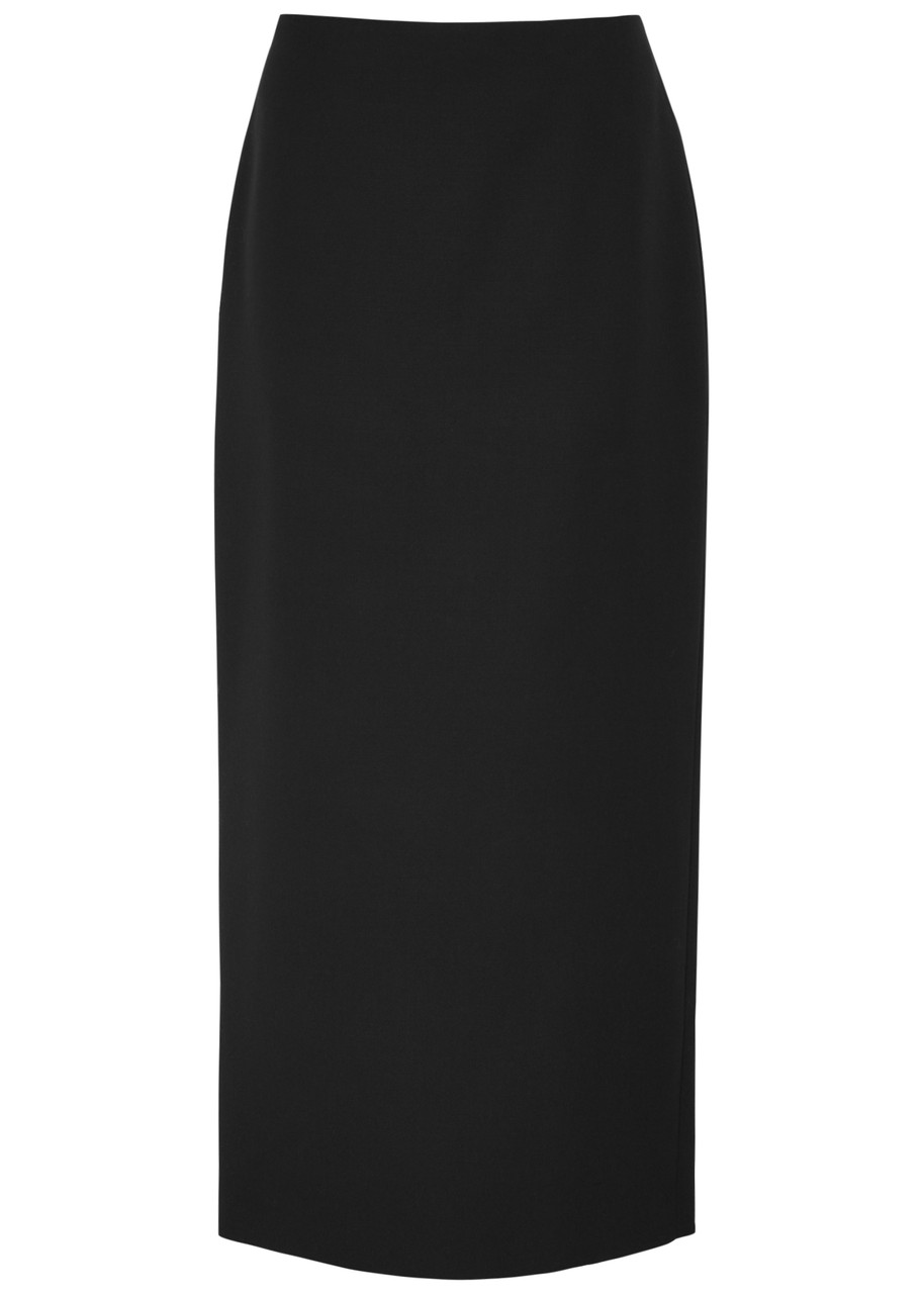 The Row Bartelle Wool Midi Skirt In Black