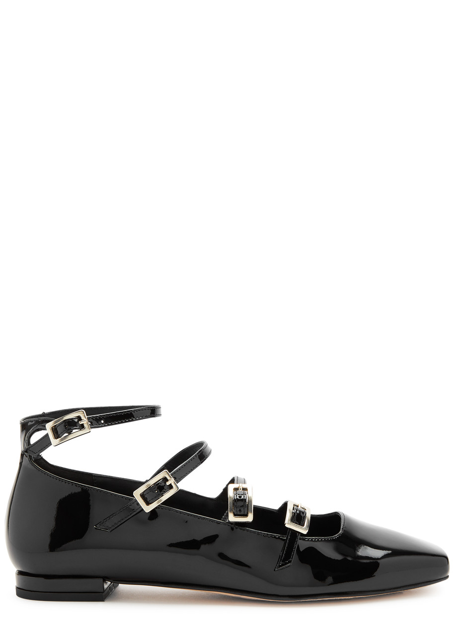 Shop Alohas Luke Patent Leather Ballet Flats In Black