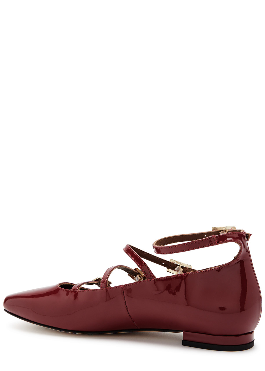 Alohas Luke Onix Wine Burgundy Leather Ballet Flats In Burgundy