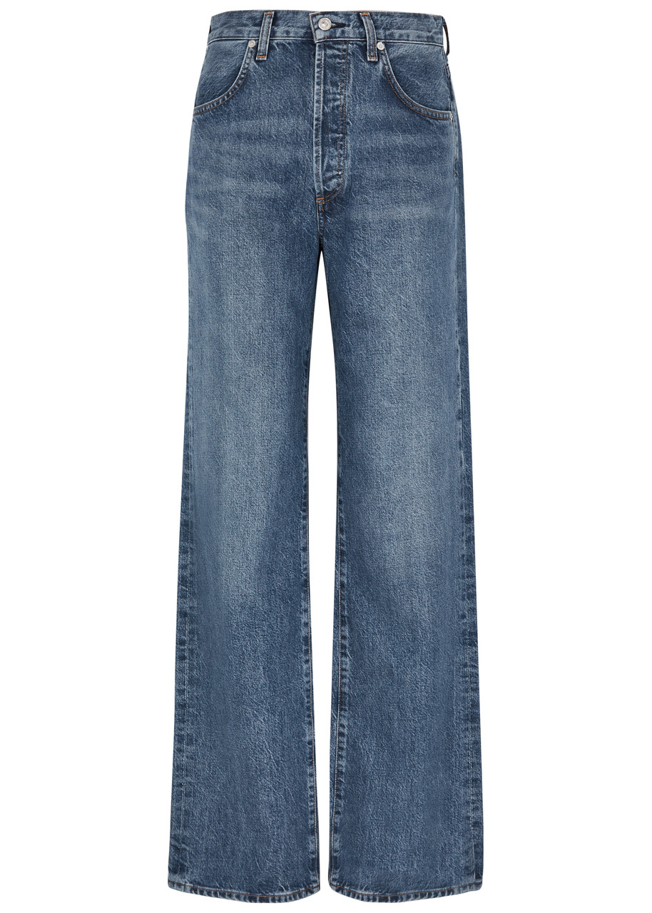 Shop Citizens Of Humanity Annina Wide-leg Jeans In Indigo