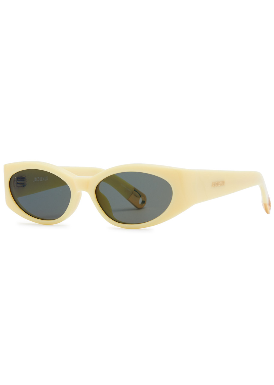 Jacquemus Les Lunettes Ovalo Oval-frame Sunglasses - Yellow - One Size
