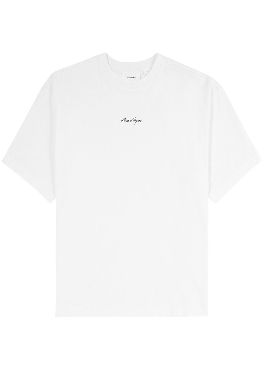 Shop Axel Arigato Sketch Logo-print Cotton T-shirt In White