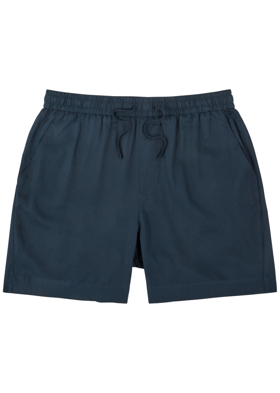 Shop Che Twill Shorts In Navy