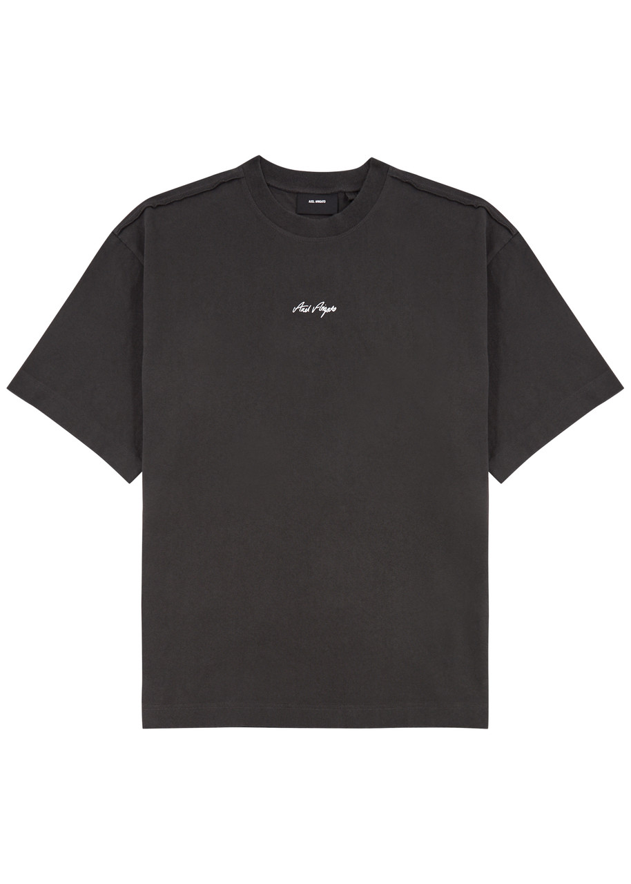 Shop Axel Arigato Sketch Logo-print Cotton T-shirt In Black