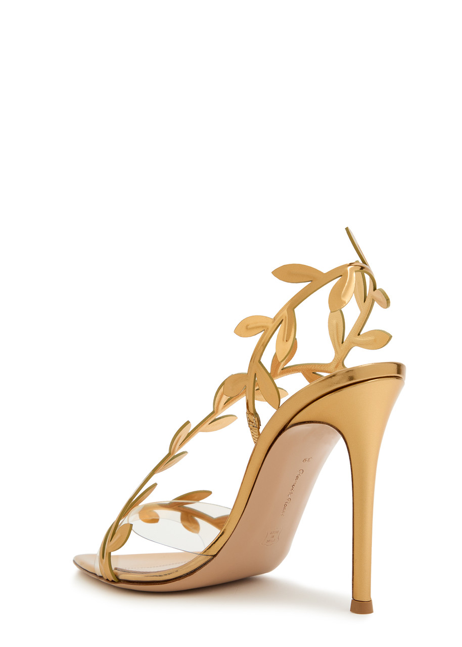 Gianvito Rossi Crystal Branch Slingback Cocktail Sandals In Multi