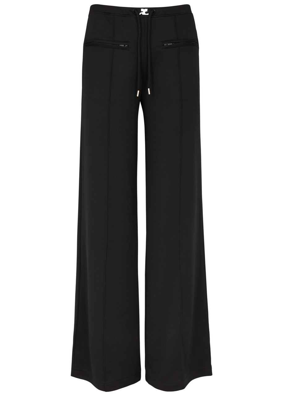 bootcut trousers women black in polyester - COURRÈGES - d — 2