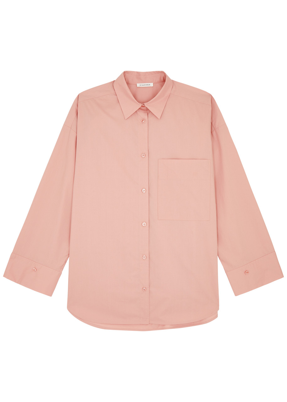 Shop By Malene Birger Derris Cotton-poplin Shirt In Pink