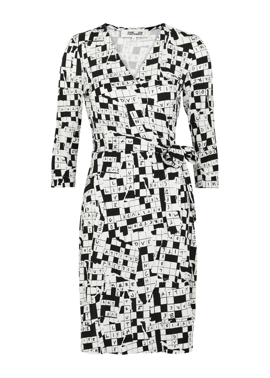 Diane Von Furstenberg New Julian Two Animal Print Silk Wrap Dress In