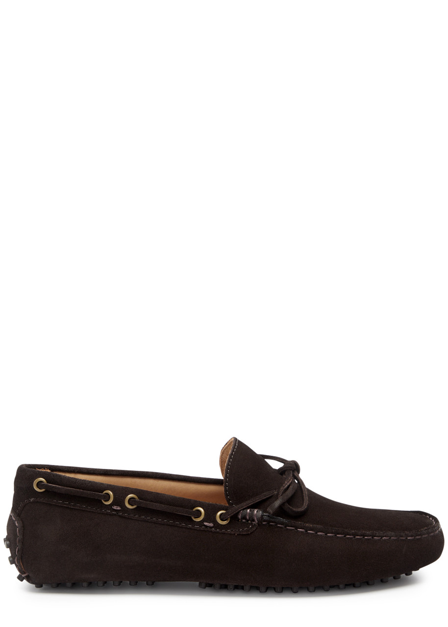 Shop Oliver Sweeney Lastres Suede Driving Shoes In Brown