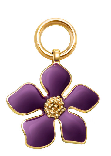 C Herrera Carolina Herrera Purple Peony Charm In Charm