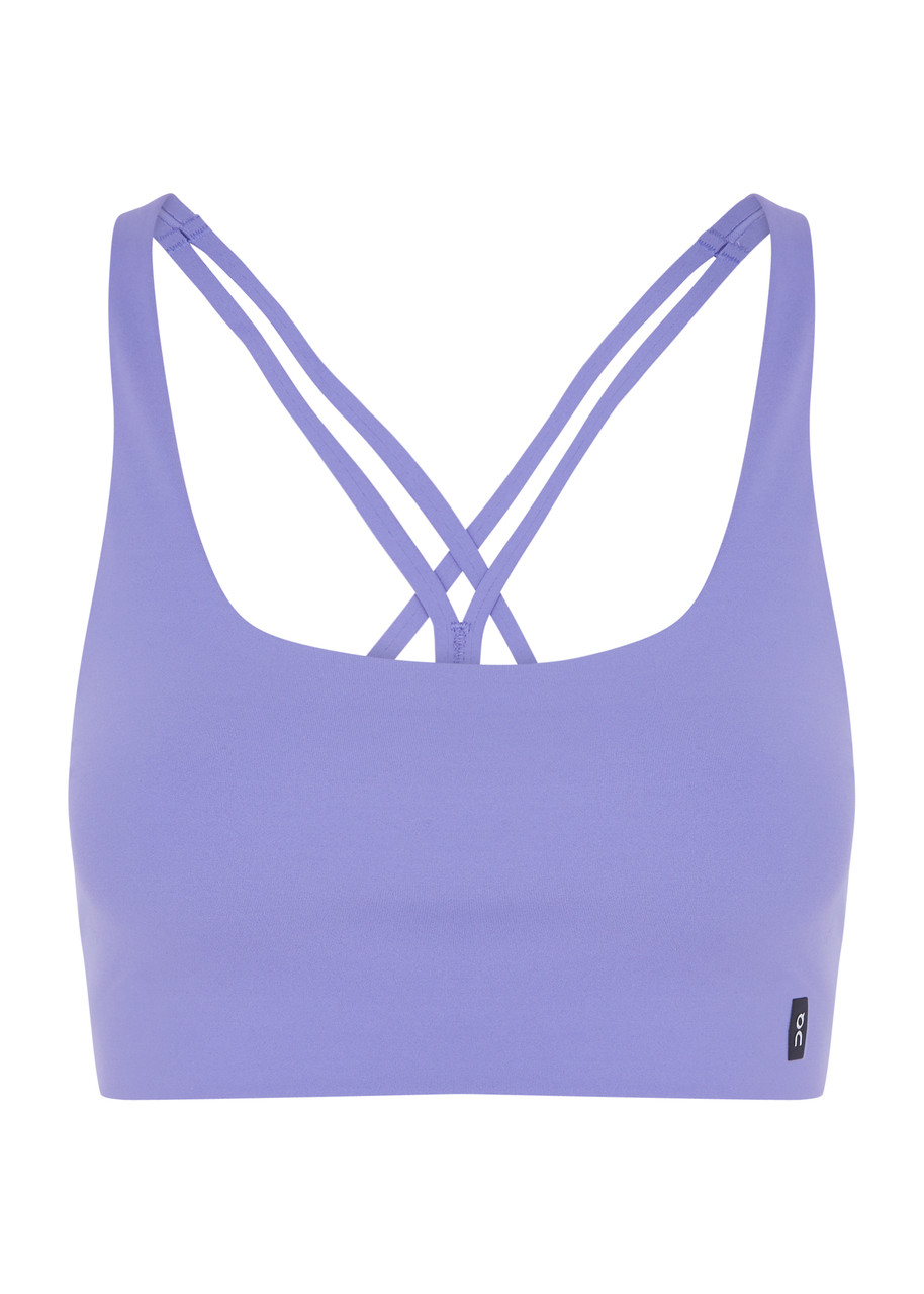 Shop On Movement Stretch-jersey Bra Top In Purple