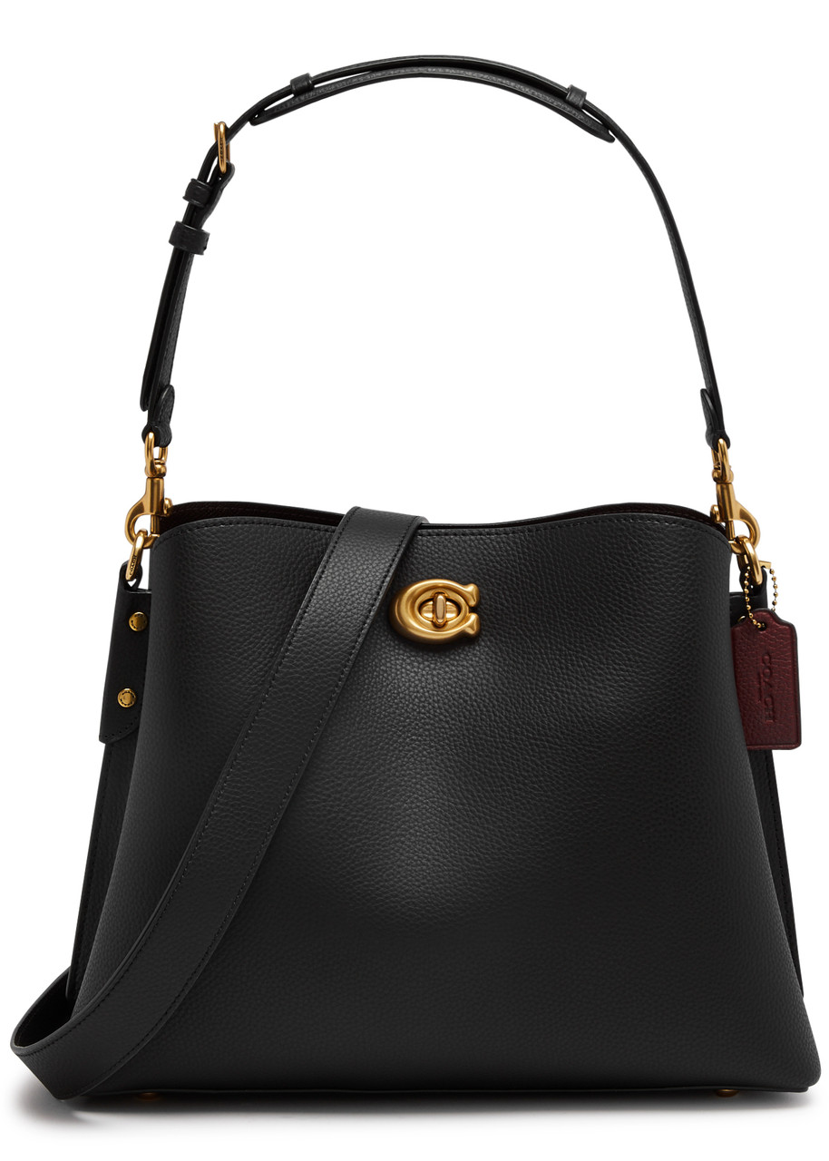 Coach Willow Leather Bucket Bag In Black