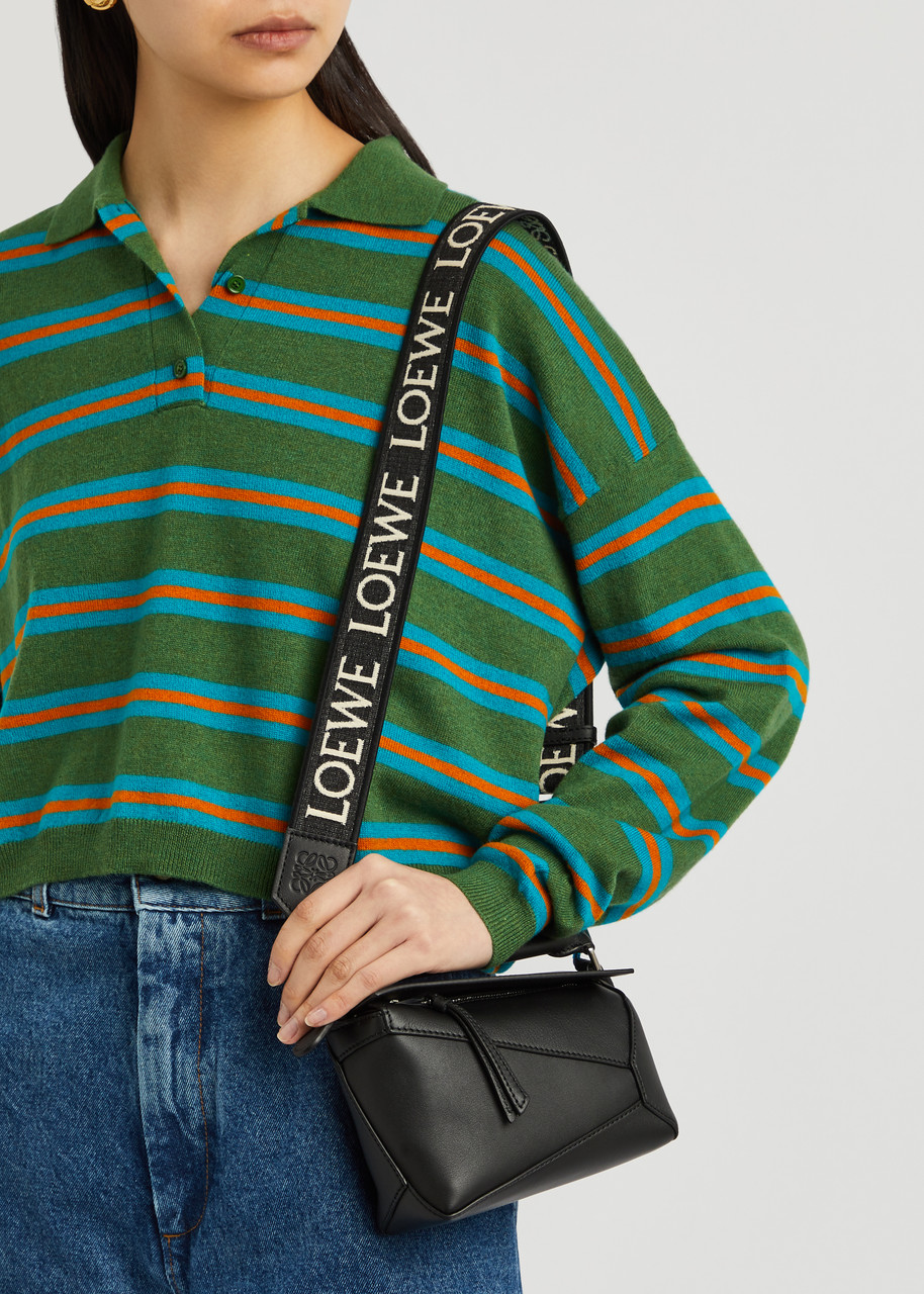 LOEWE LOEWE LOGO-JACQUARD CANVAS BAG STRAP