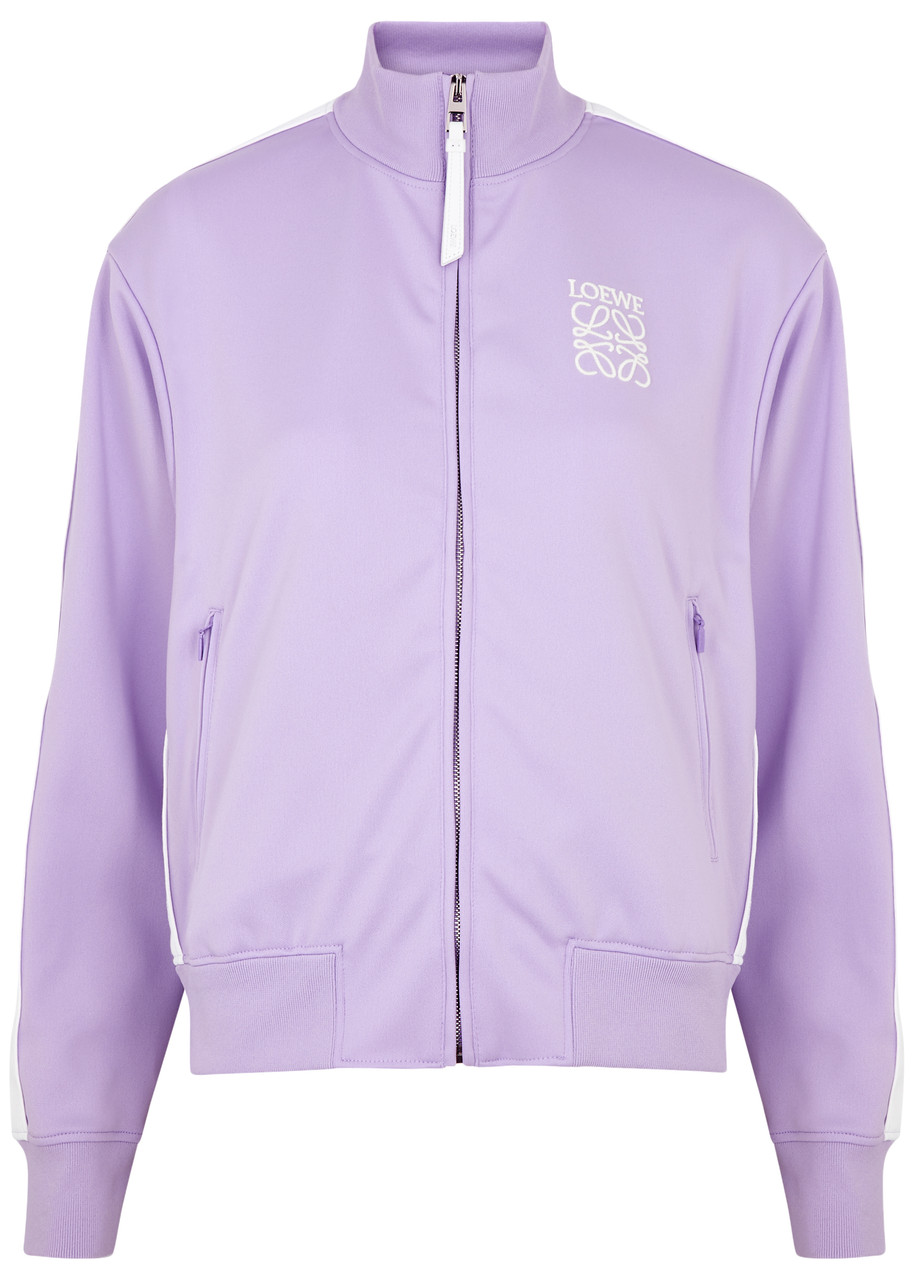 Loewe Logo-embroidered Striped Jersey Track Jacket - Lilac - S (UK8-10 / S)