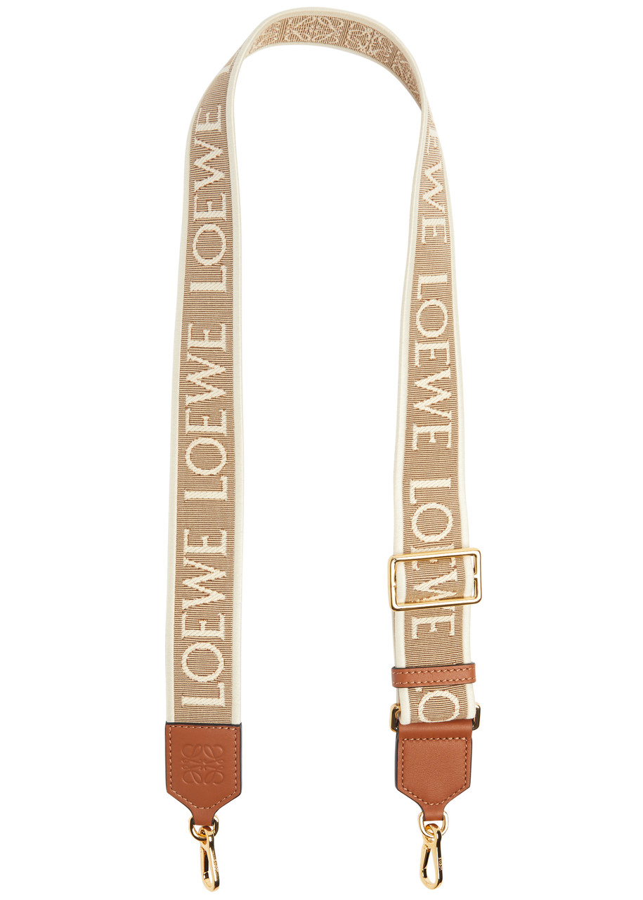 Loewe Logo-jacquard Canvas bag Strap - Natural - One Size