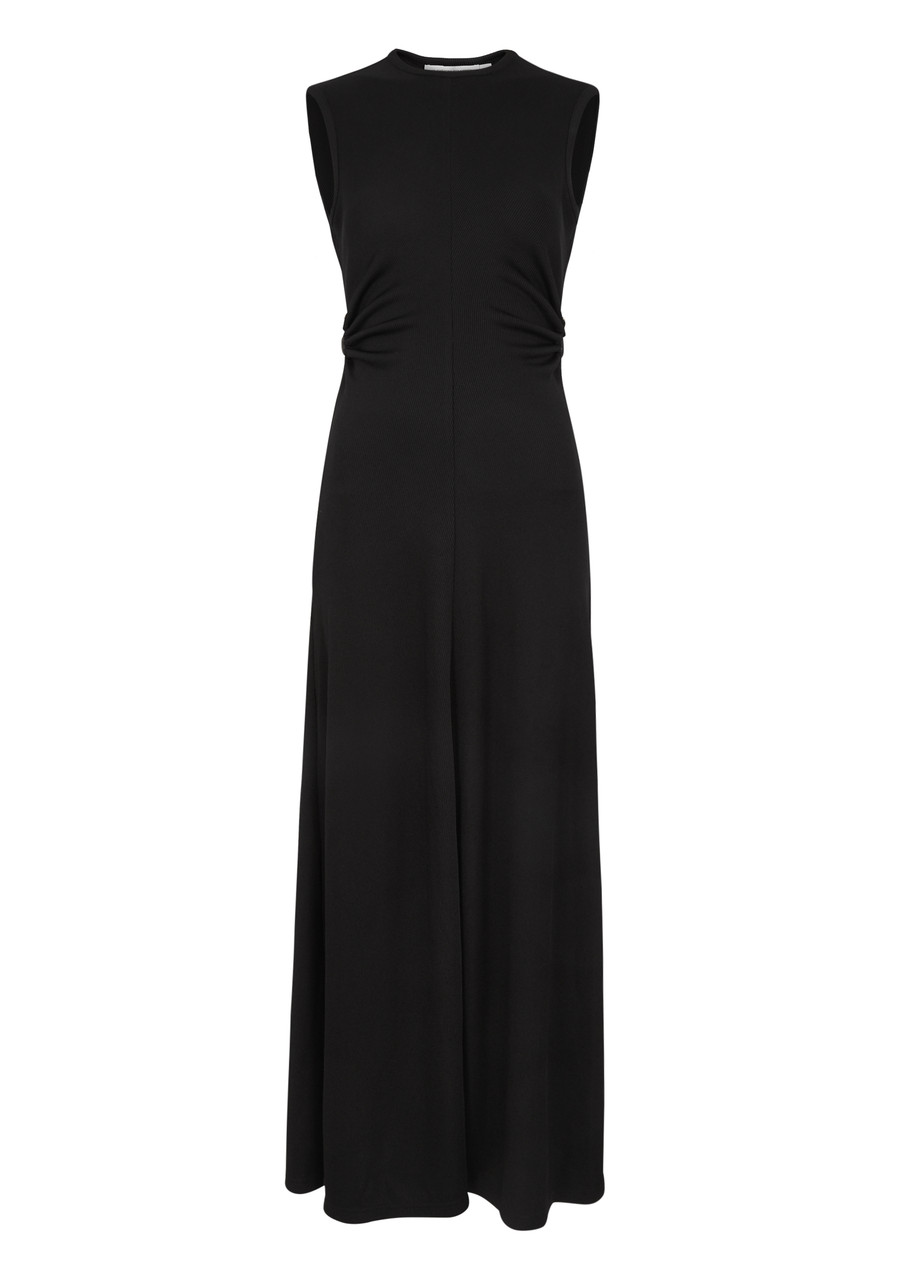 Shop Christopher Esber Orbit Fran Knitted Maxi Dress In Black