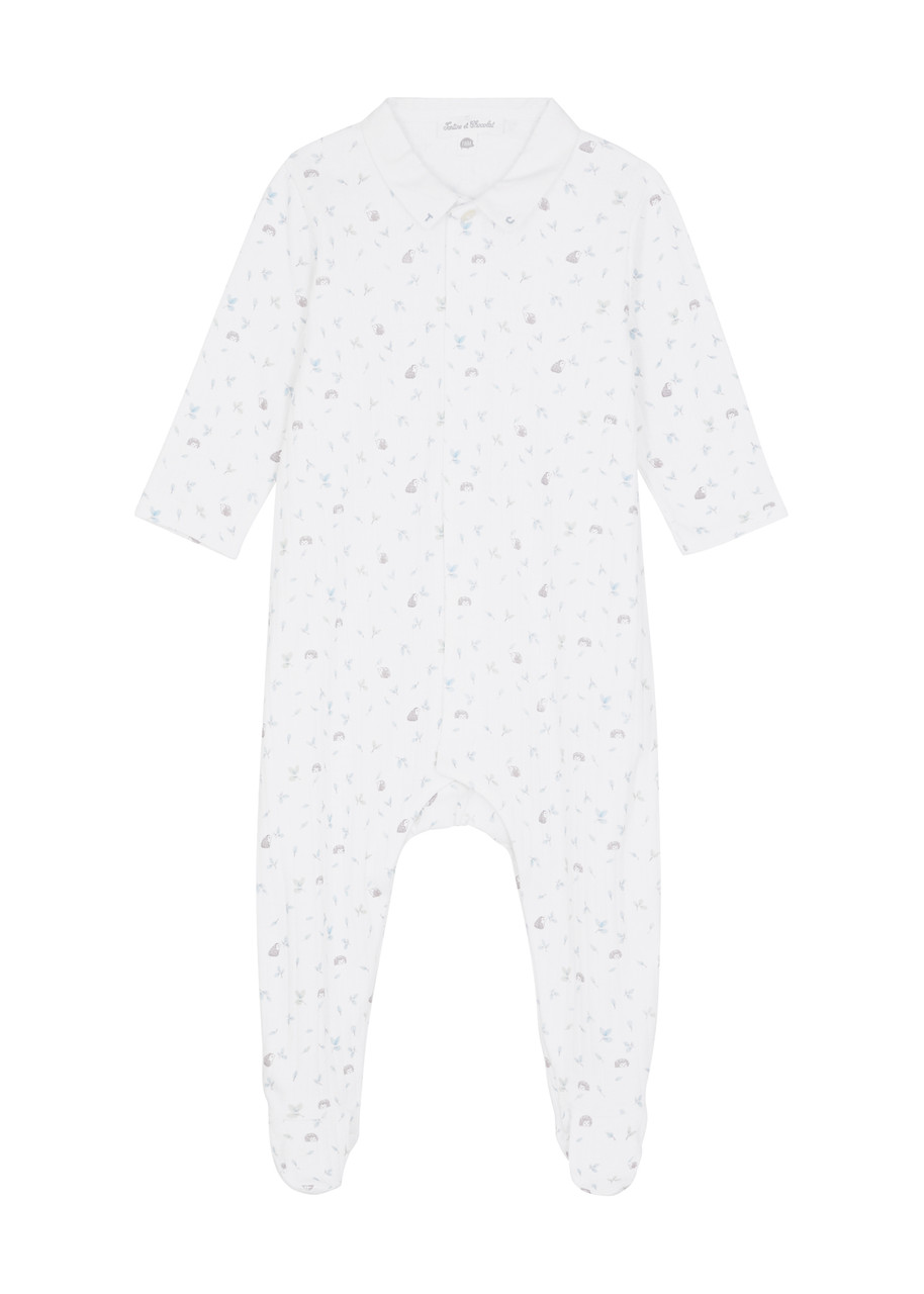 Tartine Et Chocolat Kids Hedgehog-print Cotton Babygrow (18 Months) In White