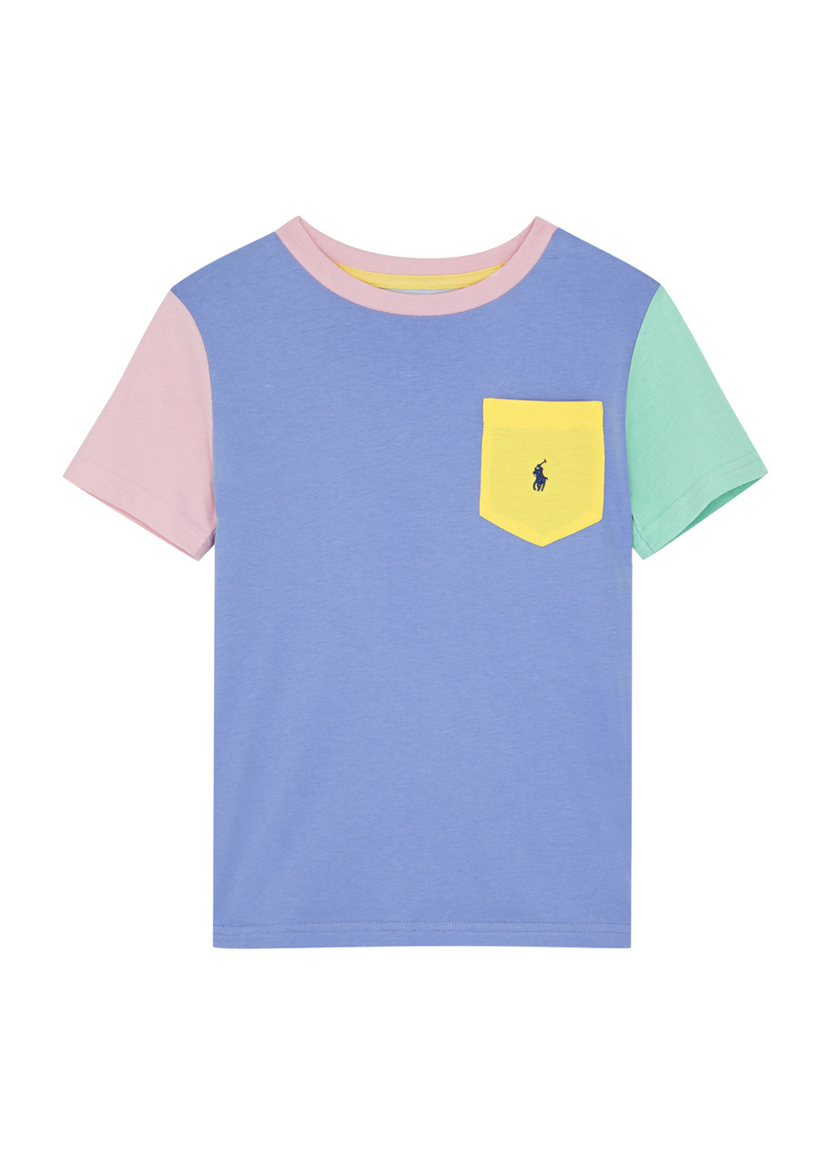 Polo Ralph Lauren Babies' Kids Colour-blocked Cotton T-shirt (1.5-6 Years) In Multi Multi