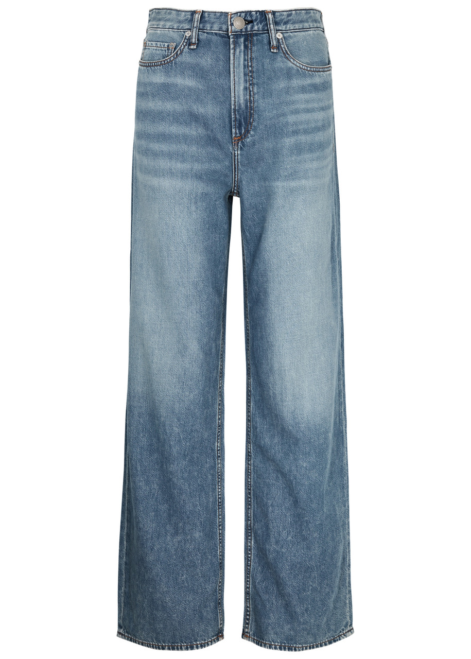 Rag & Bone Logan Dana Point Wide Leg Jean In Blue