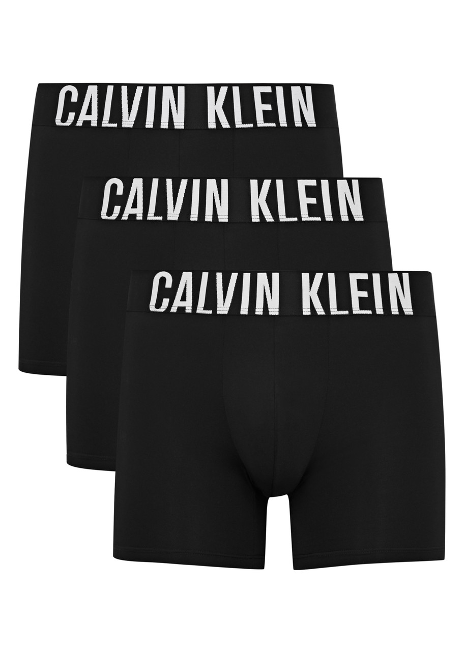 Shop Calvin Klein Intense Power Stretch-jersey Boxer Briefs In Black