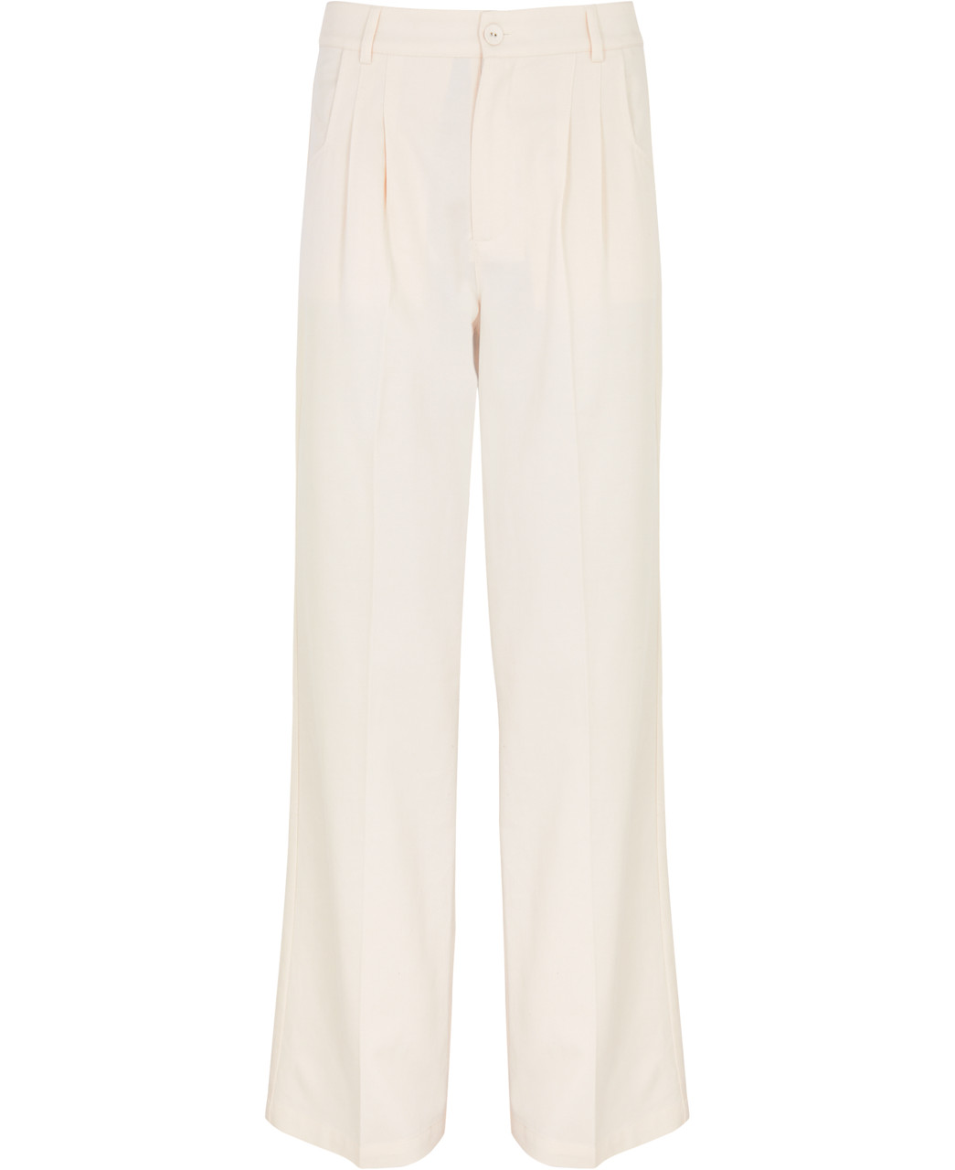 Shop Paige Merano Wide-leg Twill Trousers In Cream