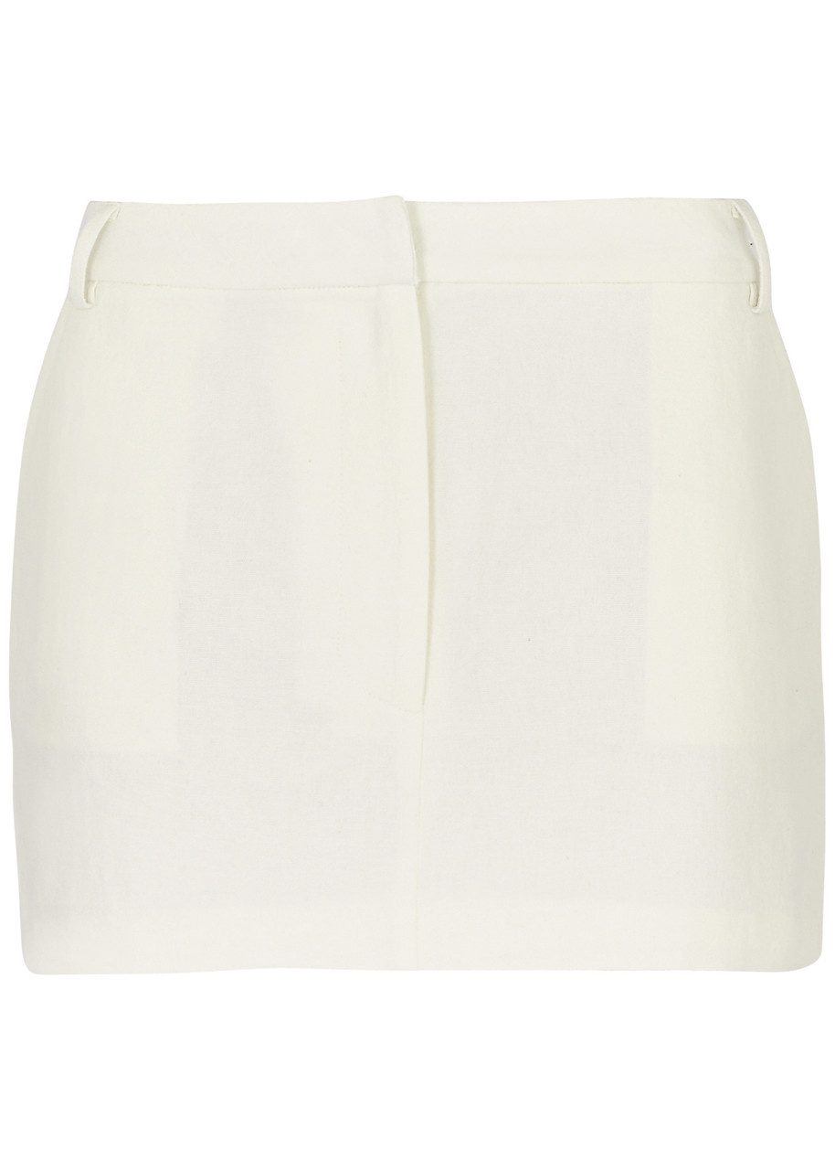 Aexae Cotton-blend Mini Skirt In White