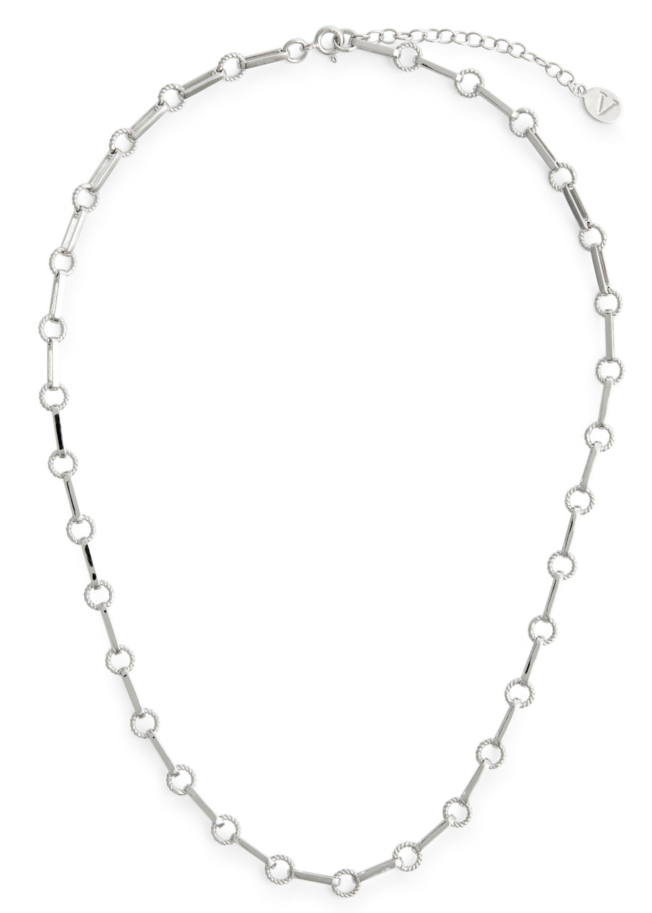 V By Laura Vann Sterling Silver Chain Necklace In Metallic