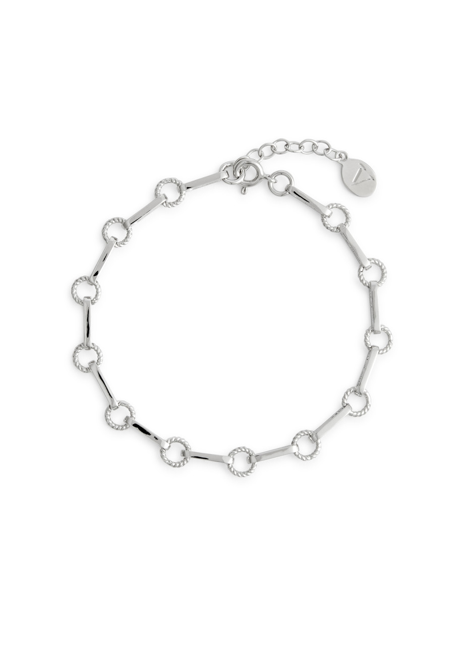V By Laura Vann Sterling Silver Chain Bracelet In Metallic