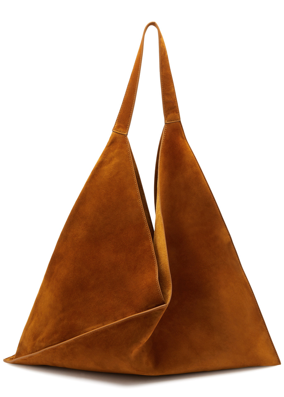 Khaite Sara Suede Tote In Caramel