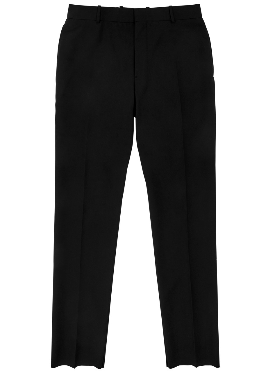Alexander Mcqueen Slim-leg Wool Trousers In Black