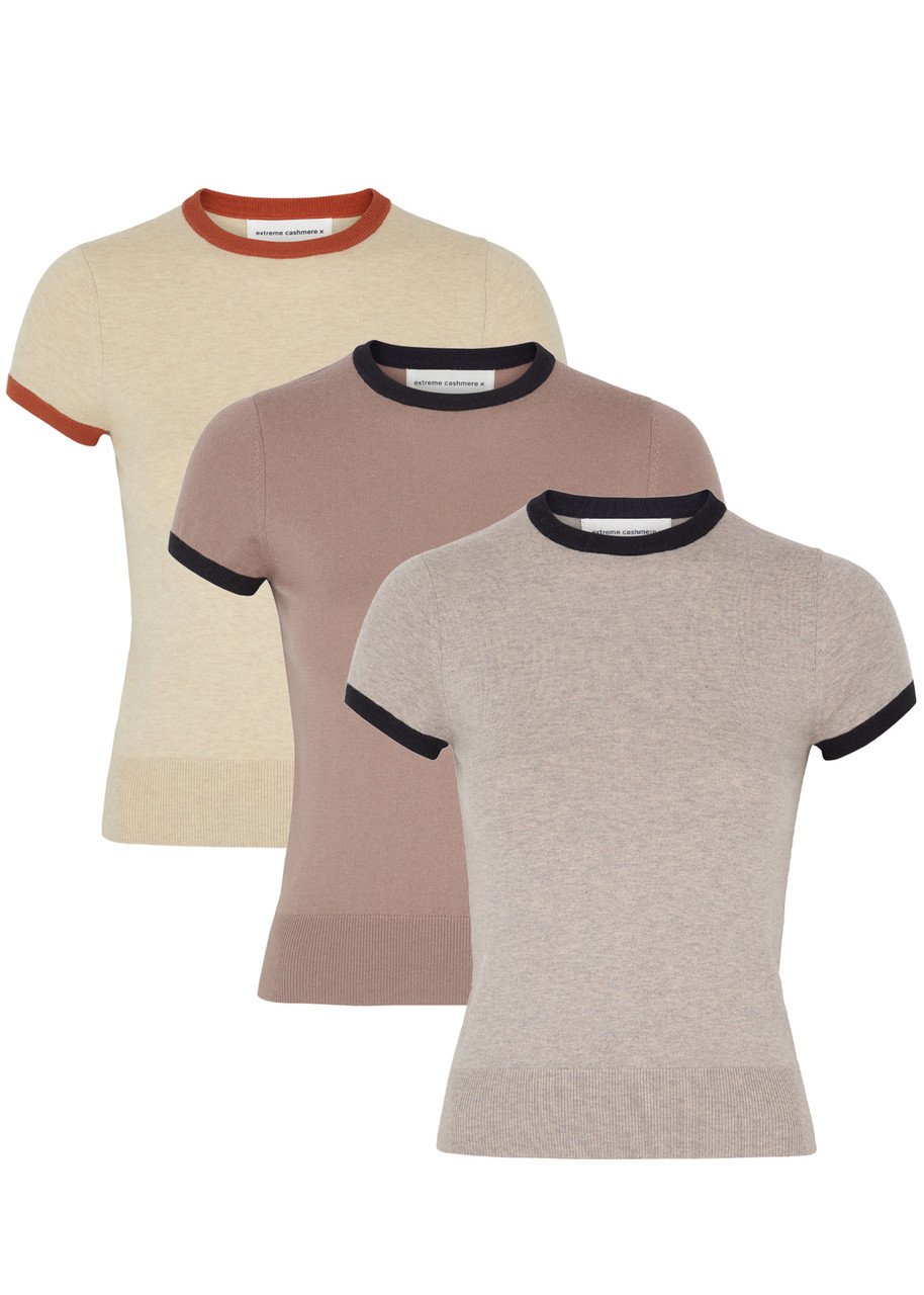 Extreme Cashmere N°339 Chloe Cotton-blend T-shirts In Multicoloured