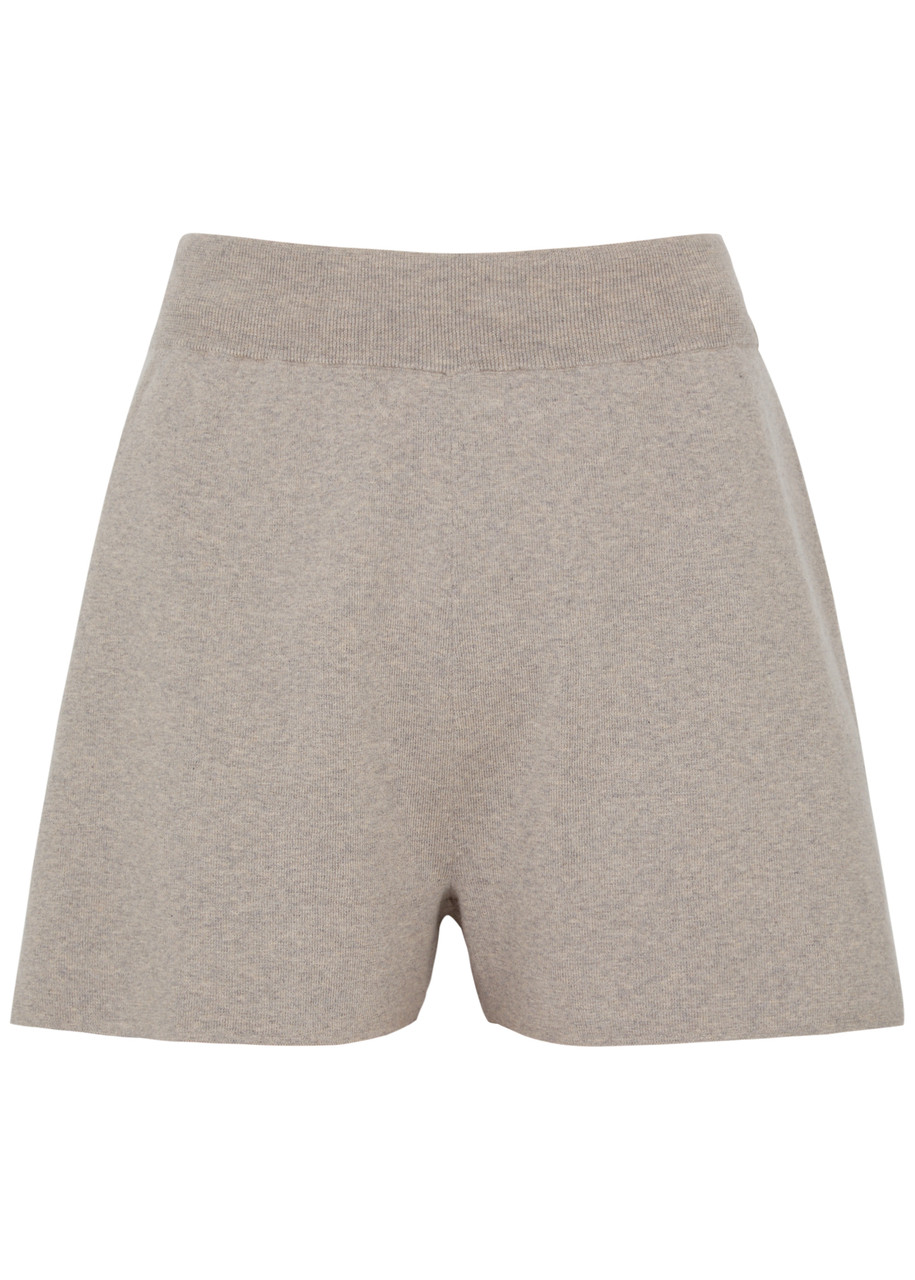 Extreme Cashmere N°337 Boy Cotton And Cashmere-blend Shorts In Gray