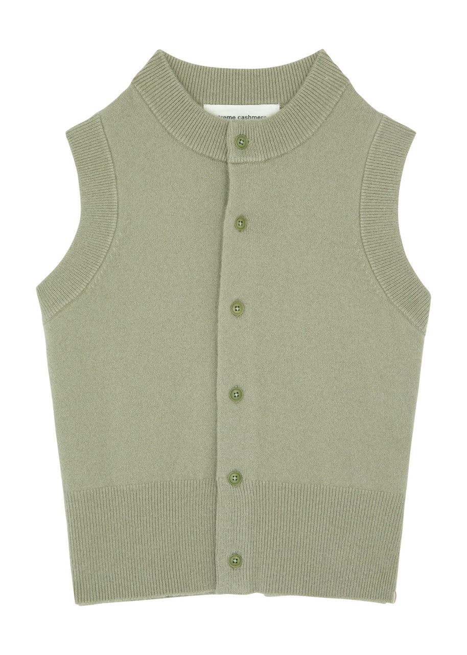 Extreme Cashmere N°193 Corset Cashmere-blend Vest In Green