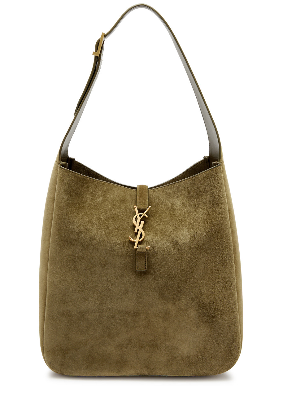 Saint Laurent Le 5 à 7 Large Suede Hobo bag - Olive - One Size