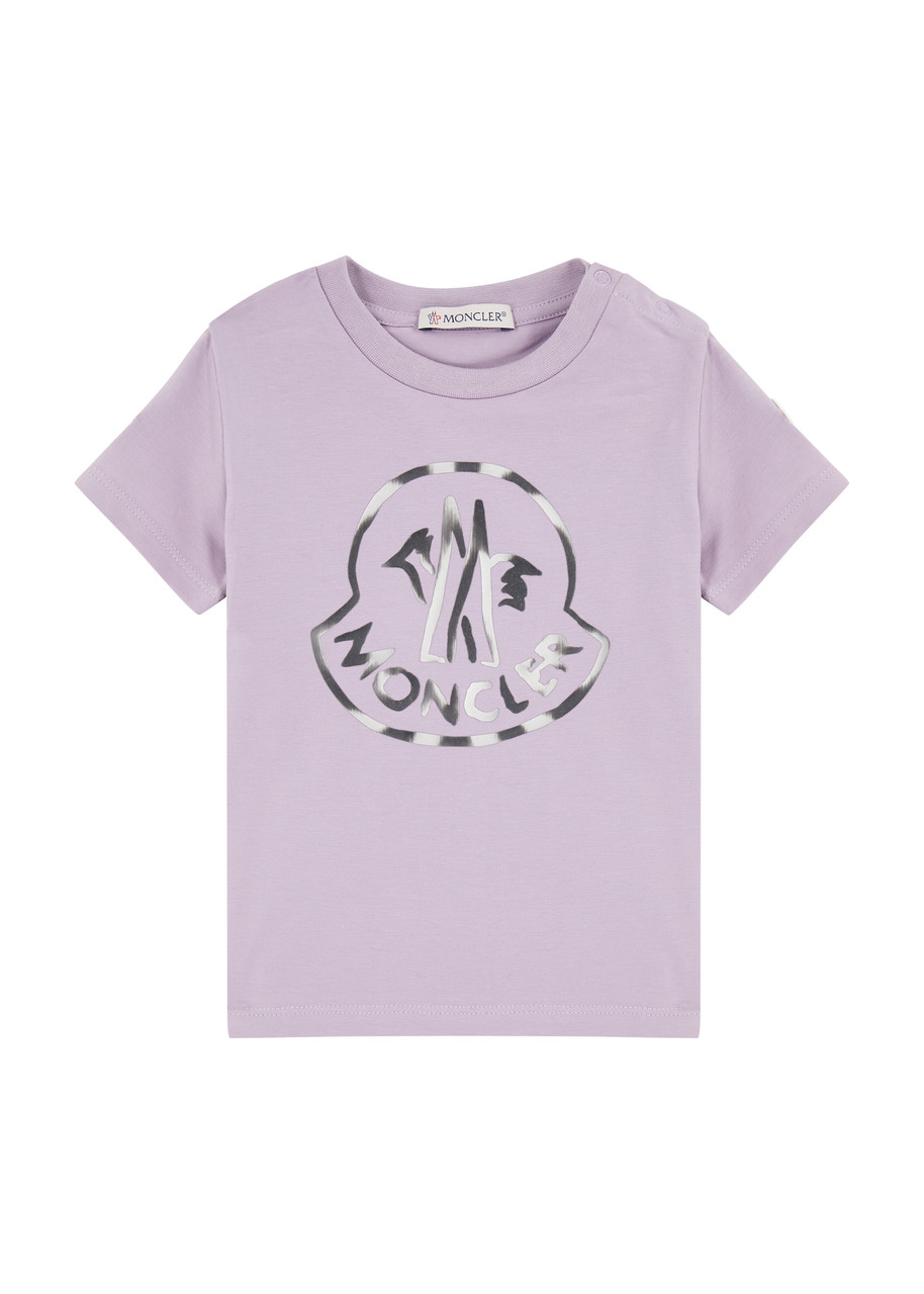 Moncler Babies' Kids Logo-print Cotton T-shirt In Lilac